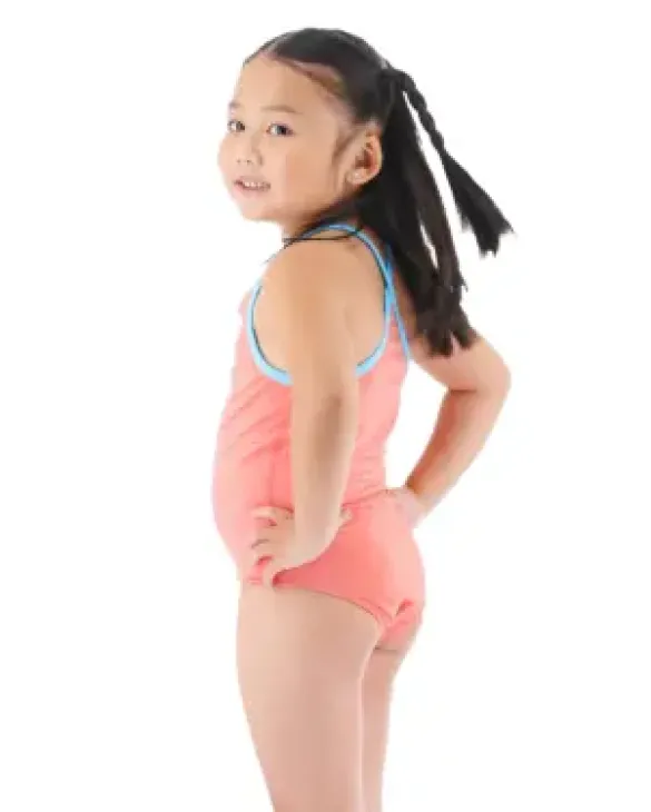 TYR DURAFAST LITE GIRLS' DIAMONDFIT SWIMSUIT - SOLID - 832 CORAL