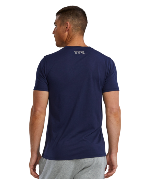 TYR MEN'S ULTRASOFT LIGHTWEIGHT TRI BLEND TECH TEE - USA - 401 Navy