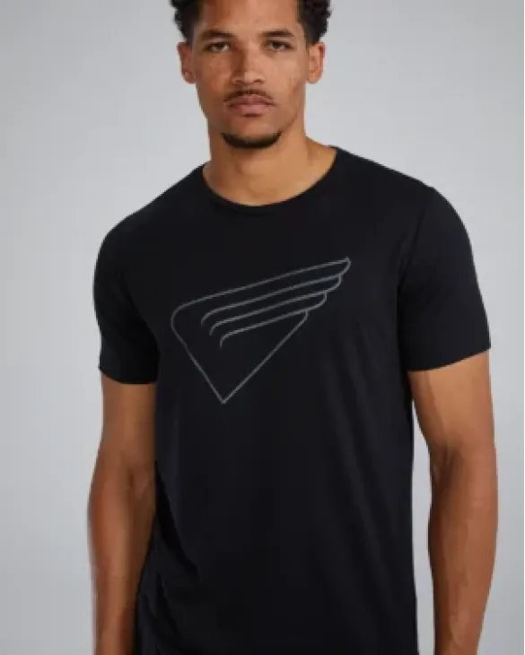 TYR Ultrasoft Men's Lightweight Tech Tee Training - Chevron - 001 Black