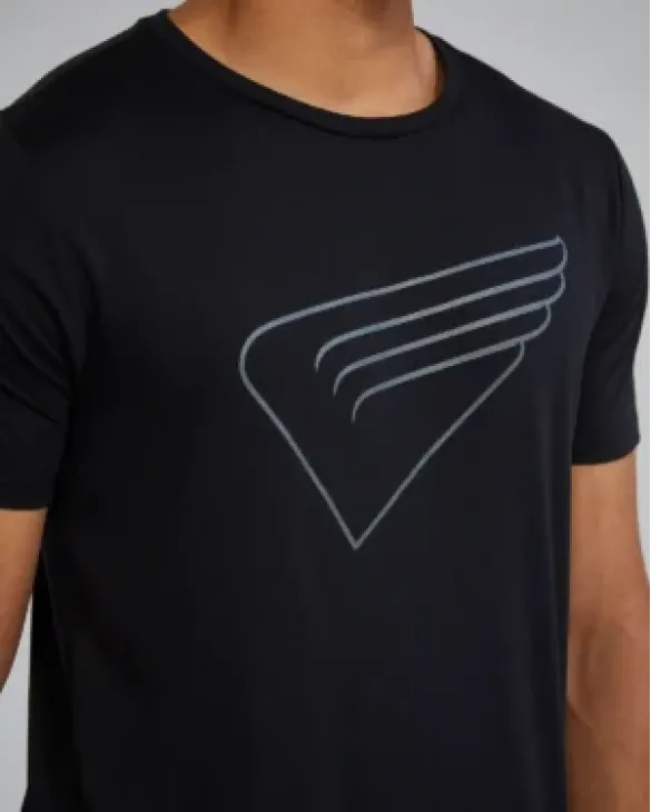 TYR Ultrasoft Men's Lightweight Tech Tee Training - Chevron - 001 Black