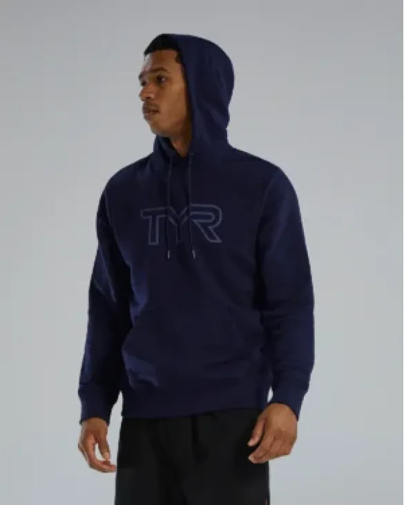 TYR UltraSoft Men's Big Logo Tech Hoodie - 401 Navy