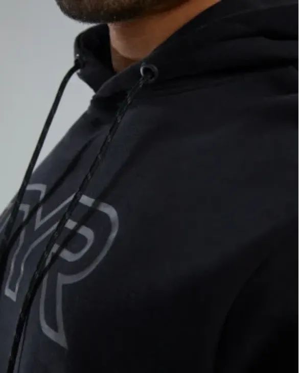 TYR MEN'S BIG LOGO HOODIE - 001-BLACK/SILVER