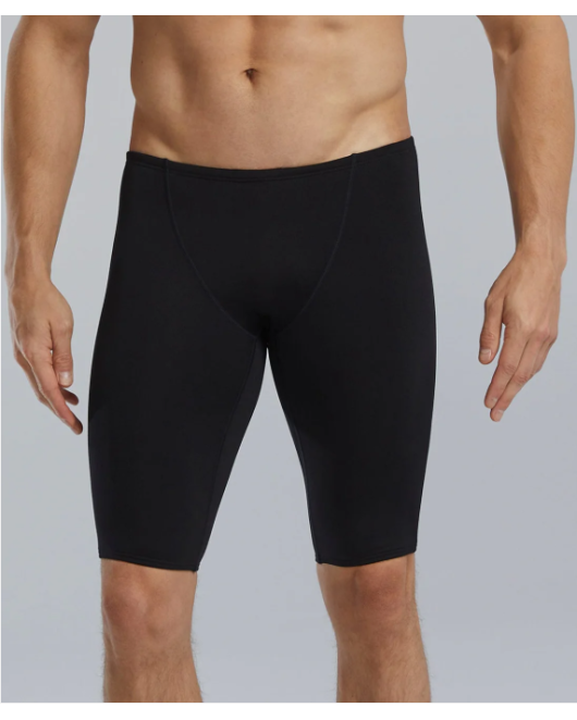 TYR Durafast Elite® Men's Large Logo Jammer Swimsuit - Solid - 001 black