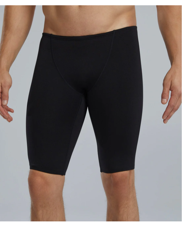 TYR Durafast Elite® Men's Large Logo Jammer Swimsuit - Solid - 001 black