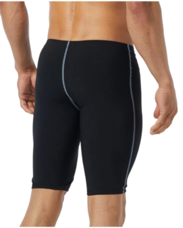TYR MEN'S THRESHER JAMMER SWIMSUIT - NO FINA APPROVED - SOLID - 088 Black/Grey