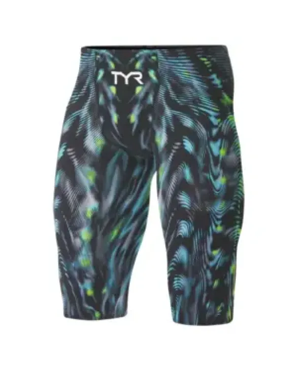 TYR MENS VENZO GENESIS LOW WAIST JAMMER SWIMSUIT - 198 Steel/Green