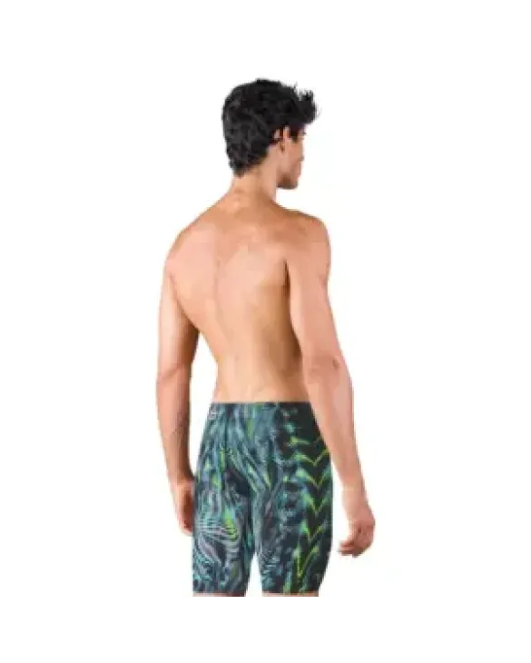 TYR MENS VENZO GENESIS LOW WAIST JAMMER SWIMSUIT - 198 Steel/Green