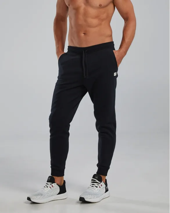 TYR Men's UltraSoft Heavyweight Terry Jogger- Solid - 001 Black