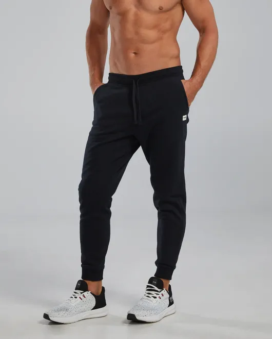 TYR Men's UltraSoft Heavyweight Terry Jogger- Solid - 001 Black