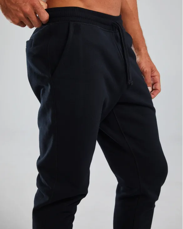 TYR Men's UltraSoft Heavyweight Terry Jogger- Solid - 001 Black