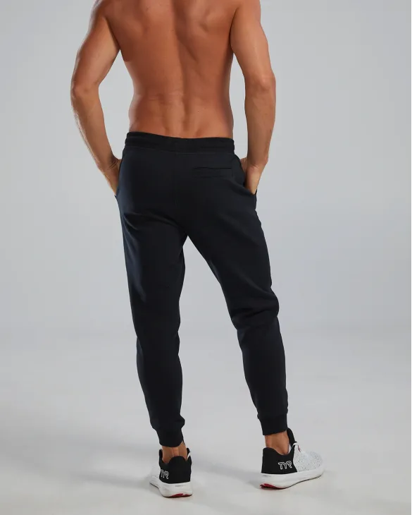 TYR Men's UltraSoft Heavyweight Terry Jogger- Solid - 001 Black