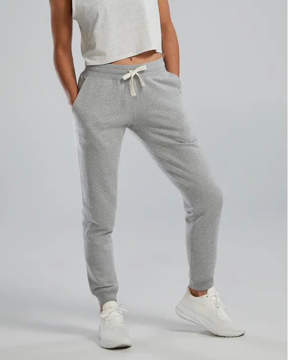 TYR Women's UltraSoft Heavyweight Terry Jogger - Solid - 254 HEATHER GREY
