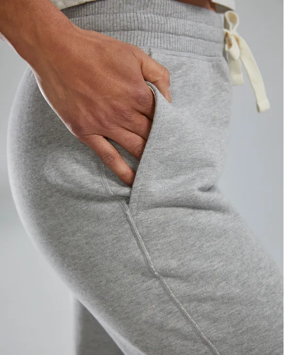 TYR Women's UltraSoft Heavyweight Terry Jogger - Solid - 254 HEATHER GREY