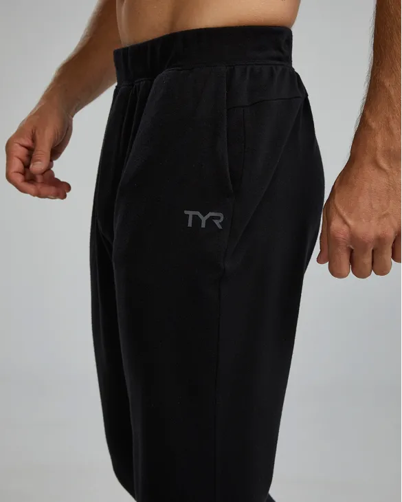 TYR UltraSoft Men's Midweight Terry A.M. Joggers - Solid / Heather - 001 Black