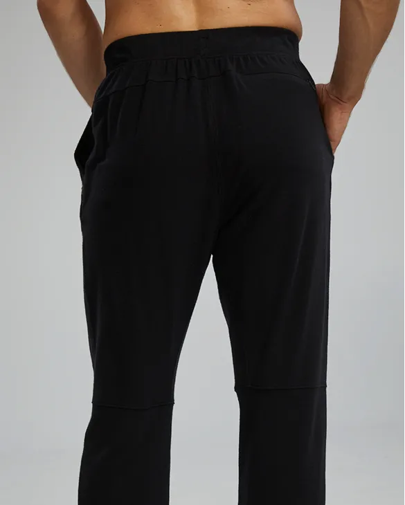 TYR UltraSoft Men's Midweight Terry A.M. Joggers - Solid / Heather - 001 Black