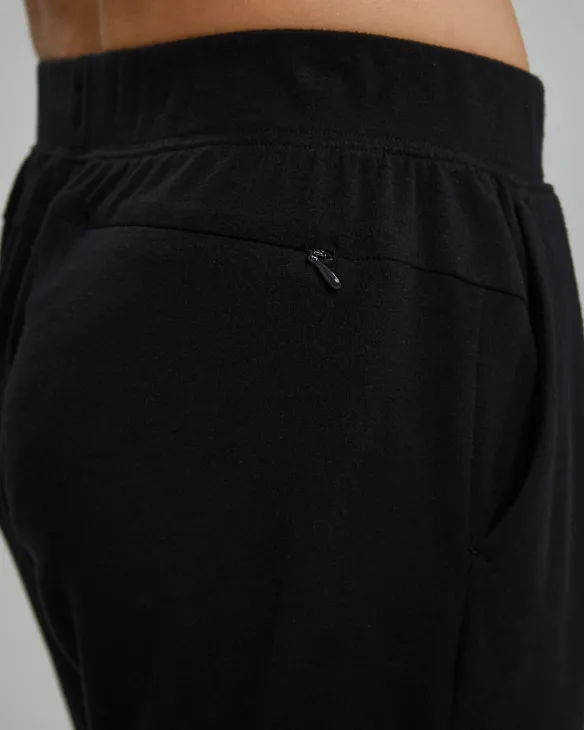 TYR UltraSoft Men's Midweight Terry A.M. Joggers - Solid / Heather - 001 Black