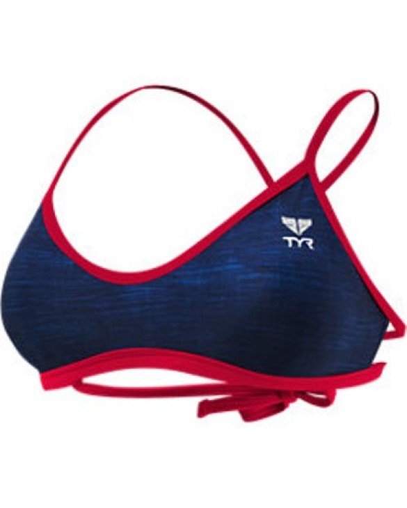 TYR DURAFAST ONE WOMEN'S SANDBLASTED MOJAVE TIEBACK TOP - 401 Navy