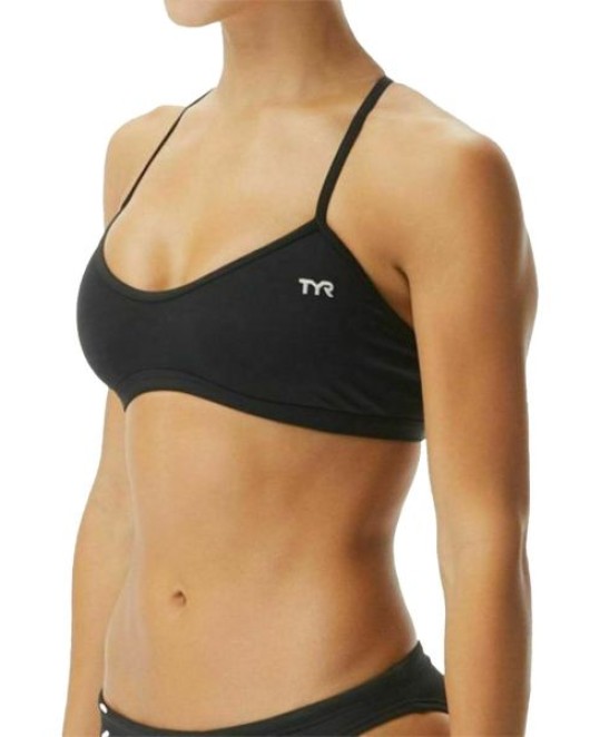 TYR DURAFAST ONE WOMEN'S TRINITY TOP - SOLID - 001 Black