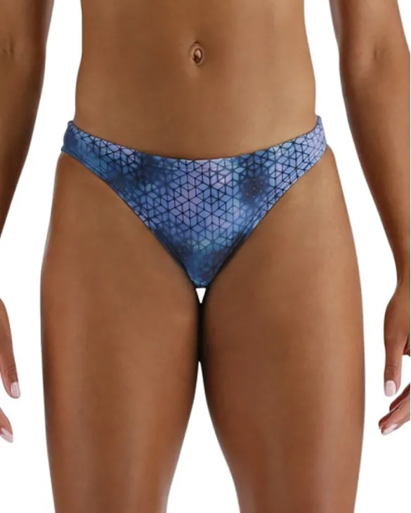 TYR DURAFAST ELITE WOMEN'S CLASSIC FULL COVERAGE BIKINI BOTTOM - STARHEX - 986 Blue/ice