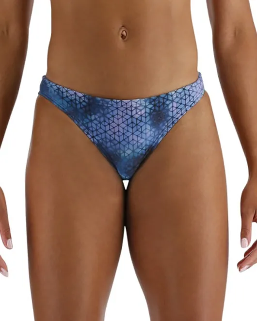 TYR DURAFAST ELITE WOMEN'S CLASSIC FULL COVERAGE BIKINI BOTTOM - STARHEX - 986 Blue/ice
