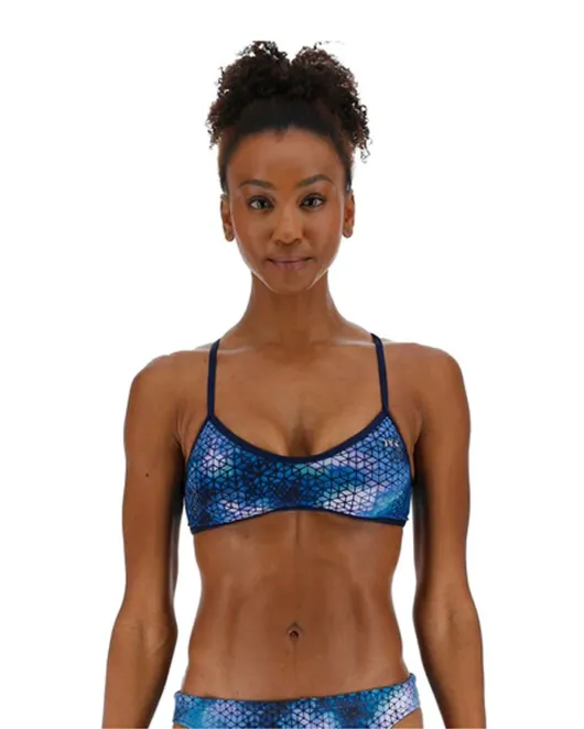 TYR WOMEN'S STARHEX TRINITY TOP DURAFAST ELITE - 986 Blue/ice