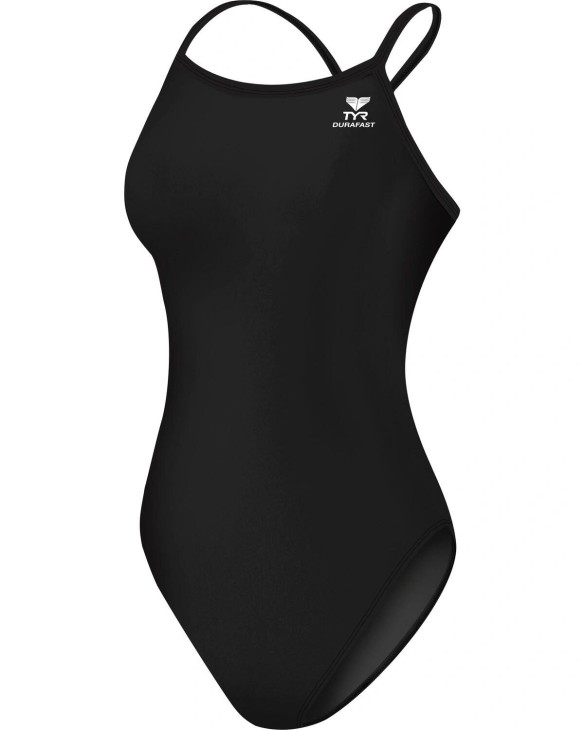 TYR DURAFAST ELITE WOMEN'S DIAMONDFIT SWIMSUIT - SOLID - 001 Black