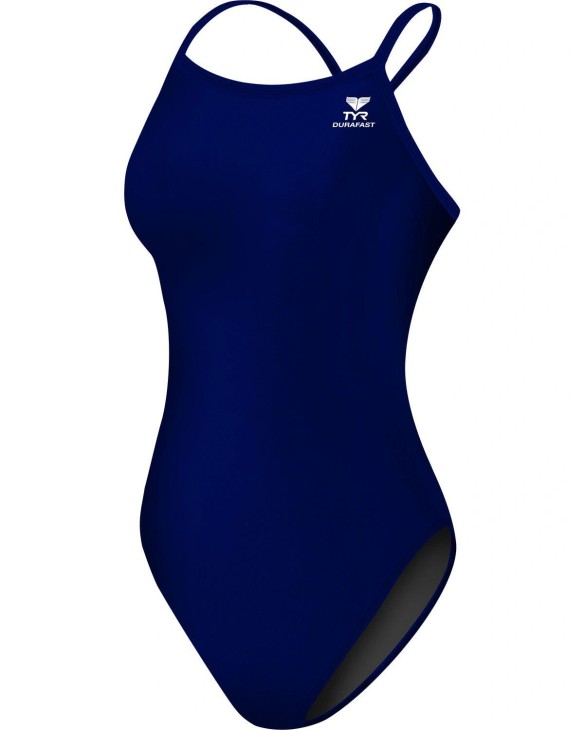TYR DURAFAST ELITE WOMEN'S DIAMONDFIT SWIMSUIT - SOLID - 401 Navy
