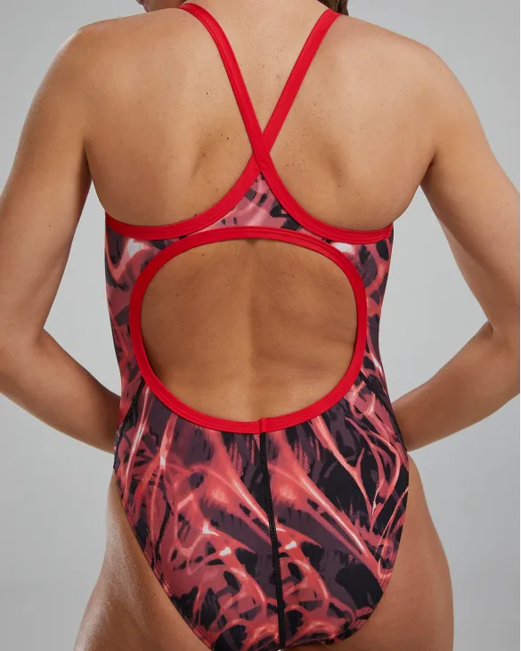 TYR DURAFAST LITE? WOMEN'S DIAMONDFIT SWIMSUIT - ELECTRO - 610 Red