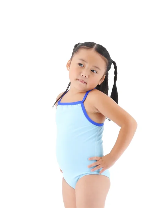 TYR DURAFAST LITE GIRLS' DIAMONDFIT SWIMSUIT - SOLID - 372 Surf/Blue