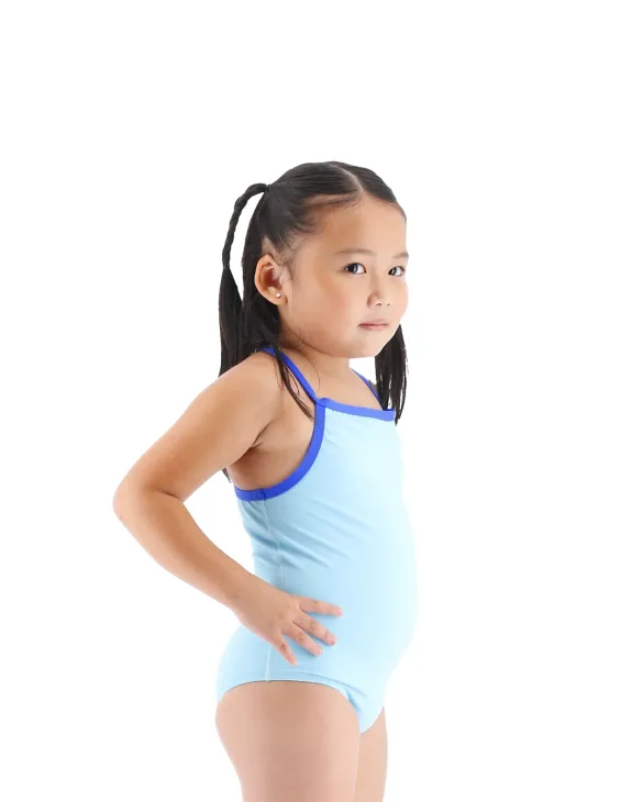 TYR DURAFAST LITE GIRLS' DIAMONDFIT SWIMSUIT - SOLID - 372 Surf/Blue