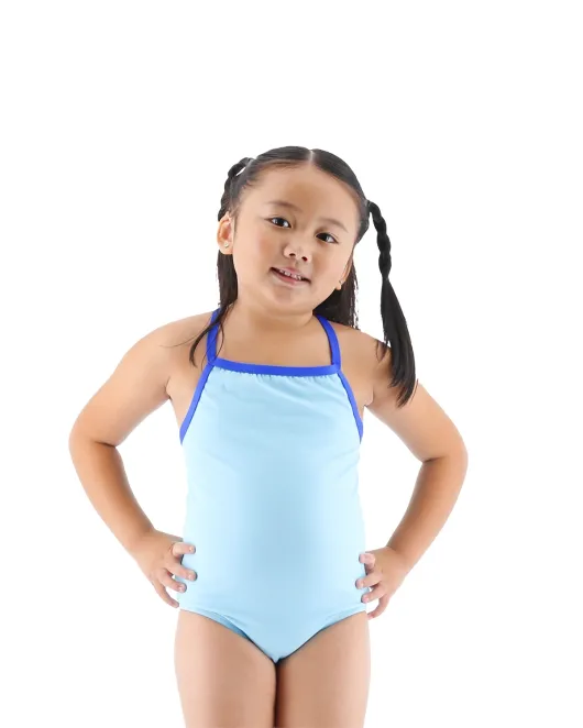 TYR DURAFAST LITE GIRLS' DIAMONDFIT SWIMSUIT - SOLID - 372 Surf/Blue