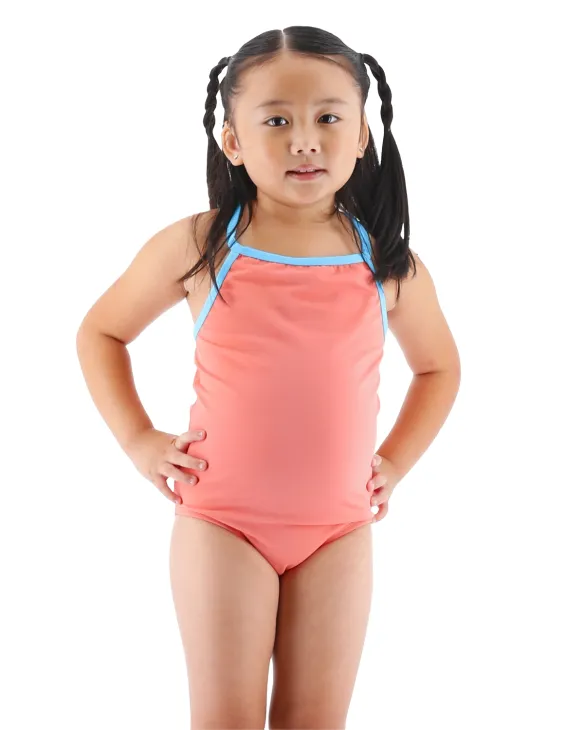 TYR DURAFAST LITE GIRLS' DIAMONDFIT SWIMSUIT - SOLID - 832 CORAL