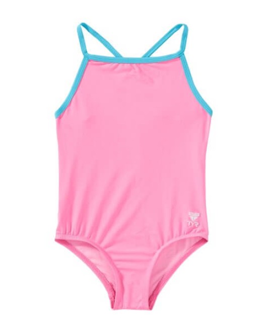 TYR DURAFAST LITE GIRLS' DIAMONDFIT SWIMSUIT - SOLID - 551 FUCHSIA