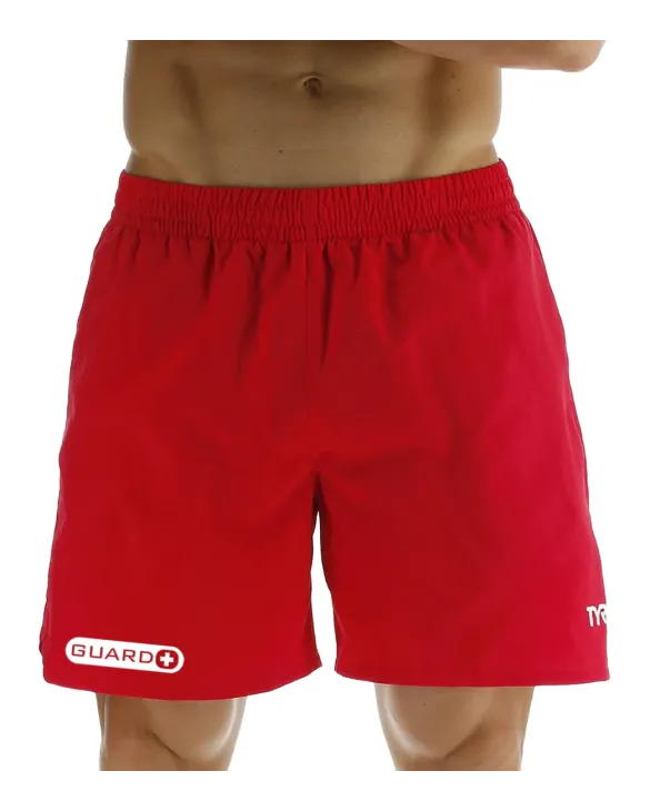 TYR MEN'S GUARD DECK X SWIM SHORT - 610 Red