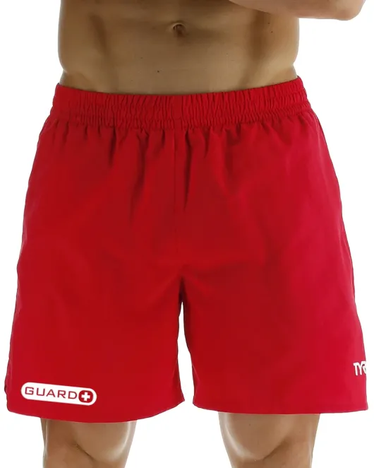 TYR MEN'S GUARD DECK X SWIM SHORT - 610 Red