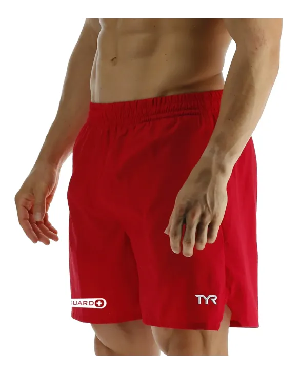 TYR MEN'S GUARD DECK X SWIM SHORT - 610 Red