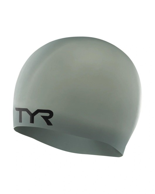 TYR ADULT SILICONE WRINKLE-FREE SWIM CAP - 019 Grey
