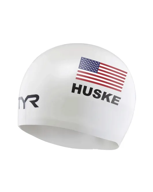 TYR ADULT  SILICONE SWIM  CAP HUSKE - 100 White