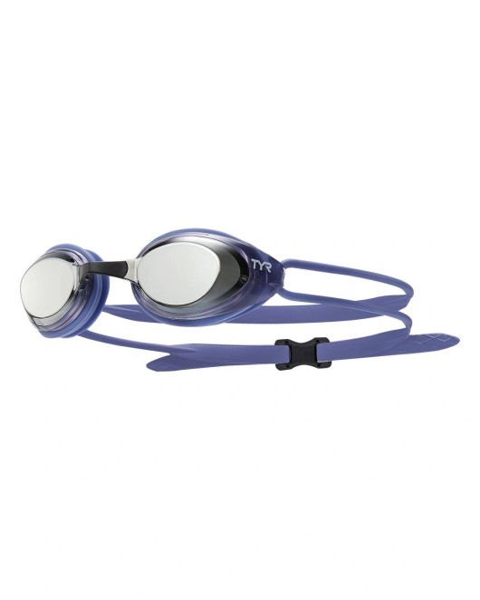 TYR WOMEN'S BLACKHAWK MIRRORED RACING GOGGLES - 787 Silver/Purple/Purple