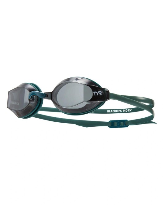 TYR ADULT BLACK OPS 140 EV RACING GOGGLES - 049 Smoke/Teal/Teal