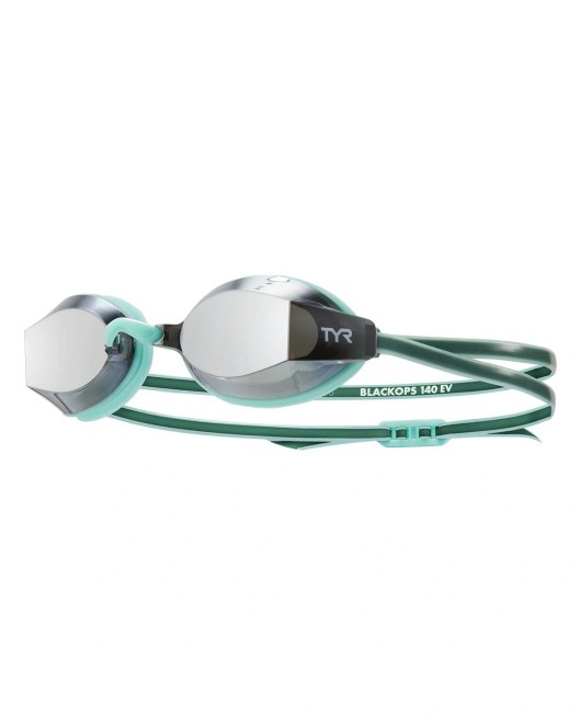 TYR WOMEN'S BLACK OPS 140 EV MIRRORED RACING GOGGLES - 722 Silver/Mint/Mint