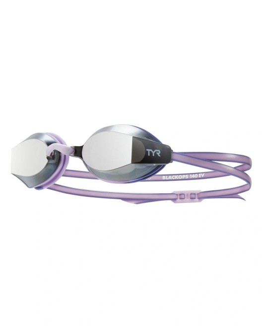 TYR YOUTH BLACK OPS 140 EV MIRRORED RACING GOGGLES - 787 Silver/Purple/Purple