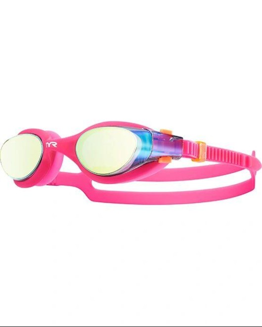 TYR WOMEN'S VESI MIRRORED GOGGLES - 760 Gold/Pink