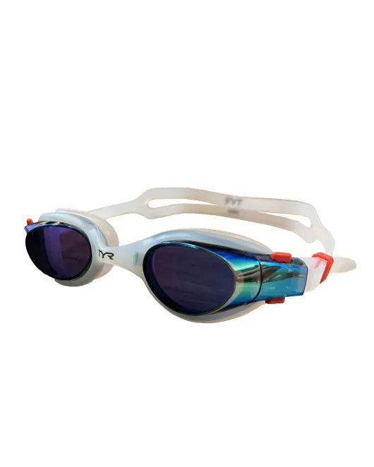 TYR ADULTS VESI MIRRORED GOGGLES - 711 white/gold