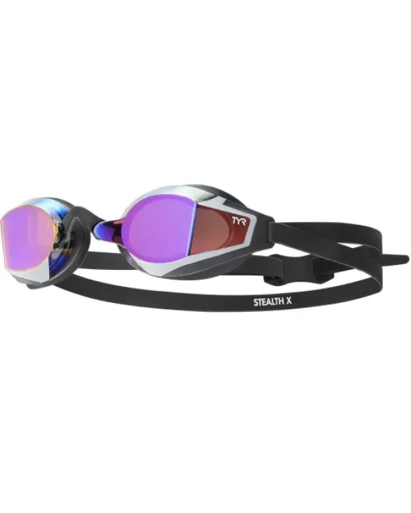 TYR STEALTH-X MIRRORED PERFORMANCE GOGGLES - 526 Clear/Purple/Blue