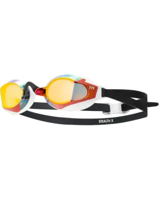 TYR STEALTH-X MIRRORED PERFORMANCE GOGGLES - 712 Gold/Red