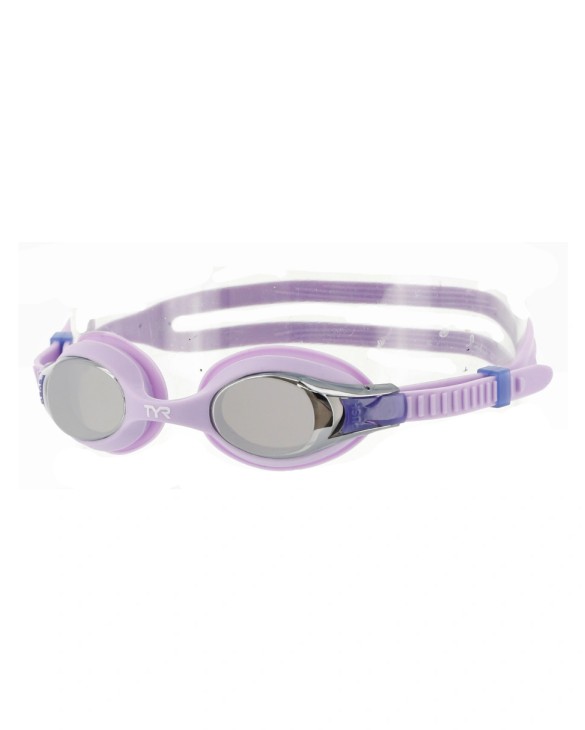 TYR KIDS' SWIMPLE MIRRORED GOGGLES - 787 Silver/Purple/Navy