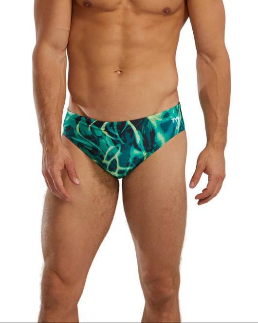TYR DURAFAST LITE MEN'S BRIEF - ELECTRO - 310 Green