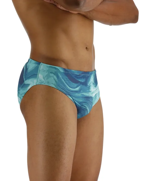 TYR DURAFAST ELITE MEN'S BRIEF SWIMSUIT - MEZIO - 978 Teal Multi