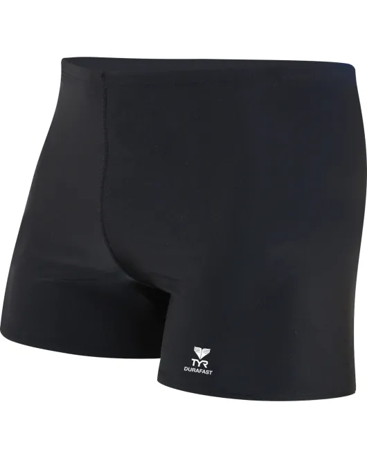TYR DURAFAST ELITE MEN'S SQUARE LEG SWIMSUIT - SOLID - 001 Black